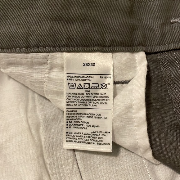 Old Navy LIKE NEW Men’s Chino-style Pants Size 28 x 30 Slim-fit - Picture 5 of 7